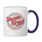 Sheeple Branded Coffee Mug - white/cobalt blue