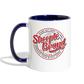 Sheeple Branded Coffee Mug - white/cobalt blue