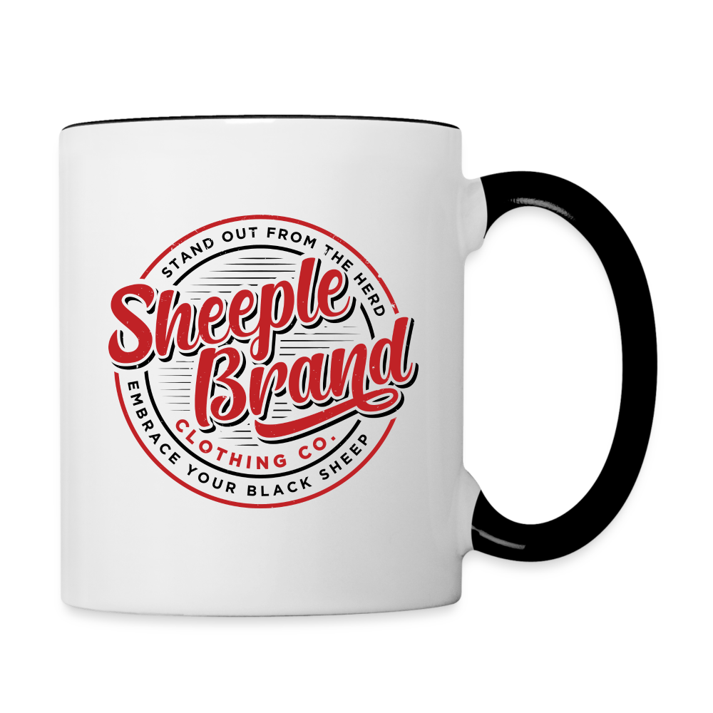 Sheeple Branded Coffee Mug - white/black