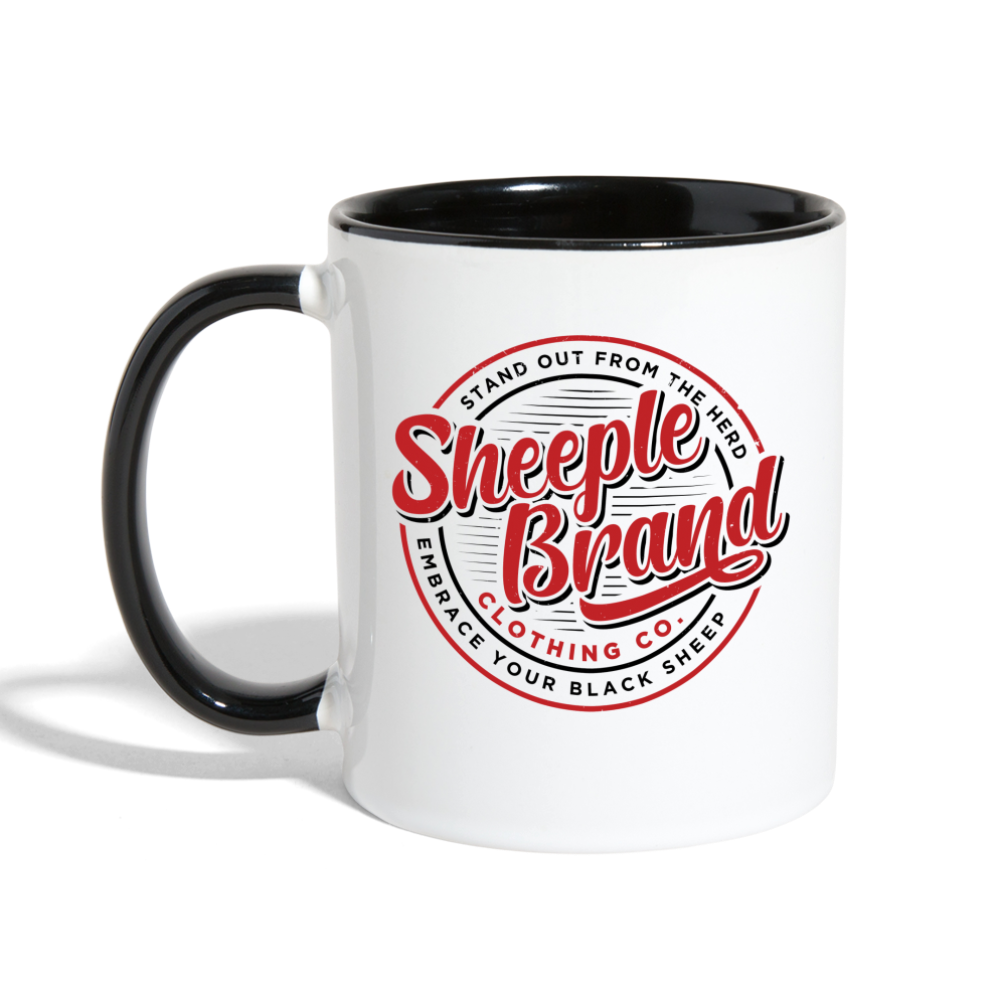 Sheeple Branded Coffee Mug - white/black