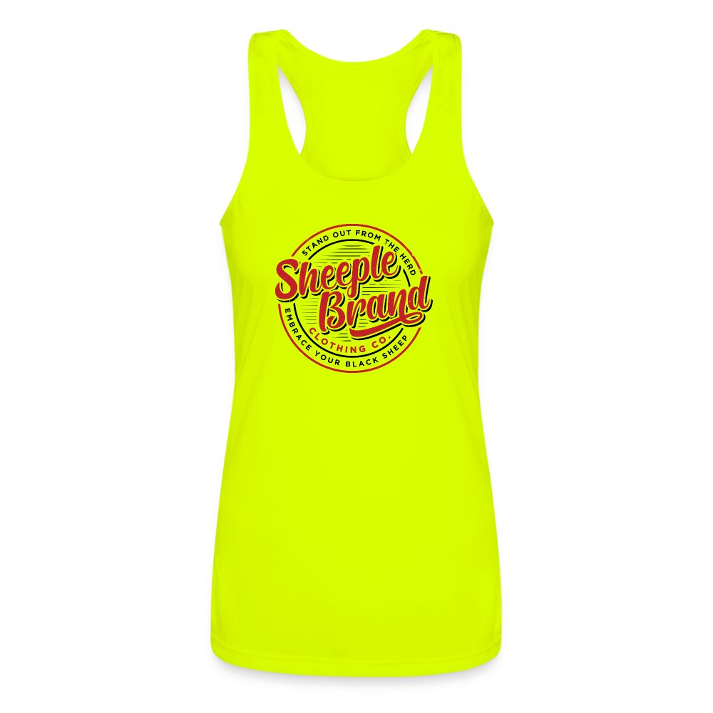 Women’s Performance Racerback Tank Top - neon yellow