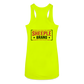 Women’s Performance Racerback Tank Top Back Branding - neon yellow