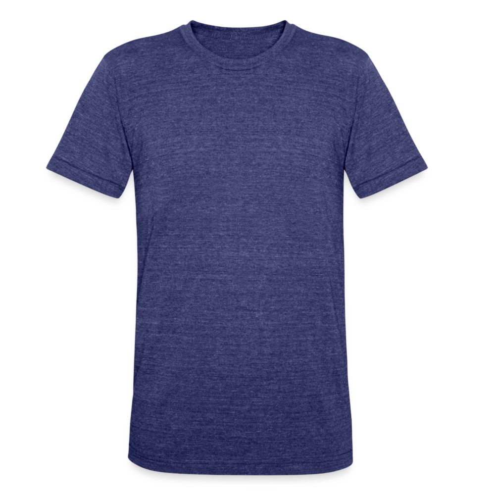 Unisex Tri-Blend T-Shirt Back Branding - heather indigo