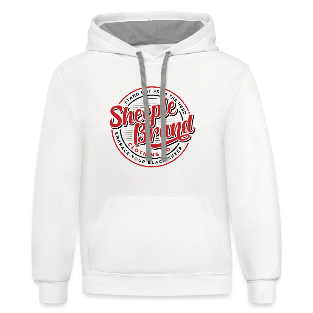 Sheeple Branded Hoodie - white/gray