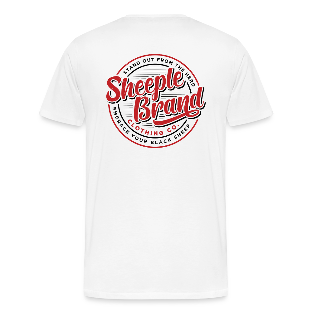 Men's Cotton Sheeple Brand T-Shirt - white