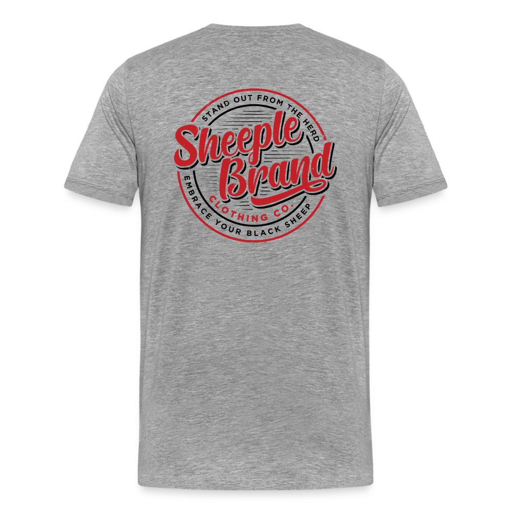 Men's Cotton Sheeple Brand T-Shirt - heather gray