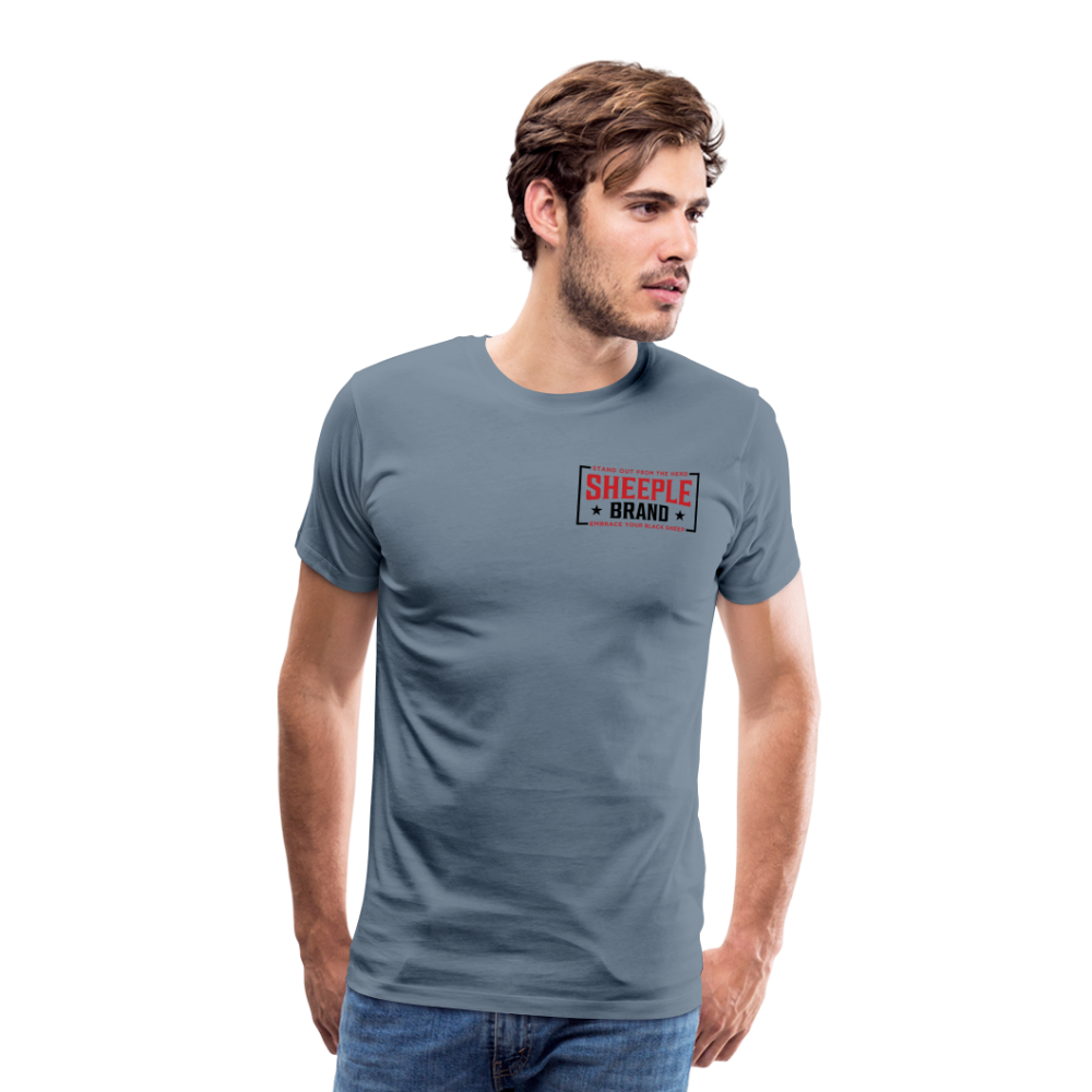 Men's Cotton Sheeple Brand T-Shirt - steel blue