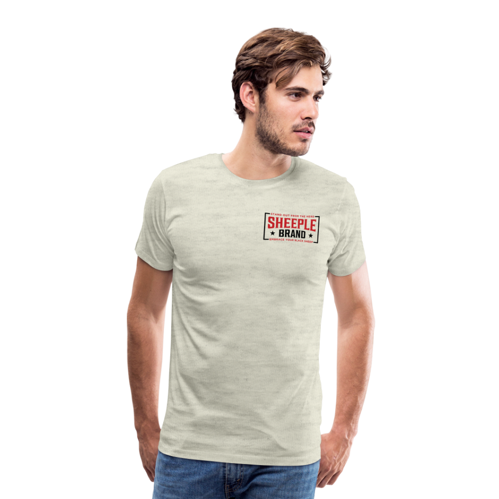 Men's Cotton Sheeple Brand T-Shirt - heather oatmeal