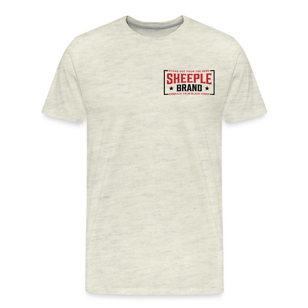 Men's Cotton Sheeple Brand T-Shirt - heather oatmeal