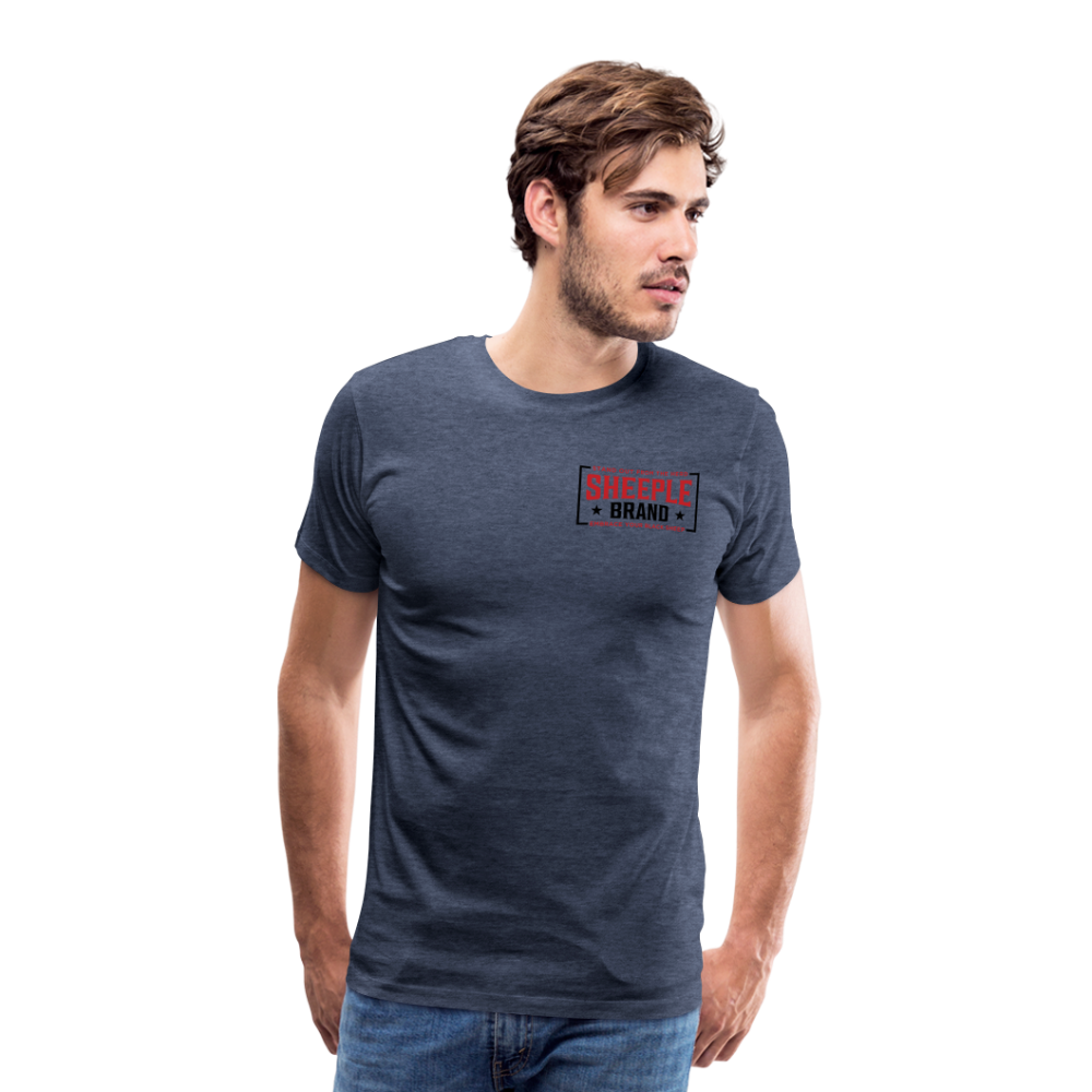 Men's Cotton Sheeple Brand T-Shirt - heather blue