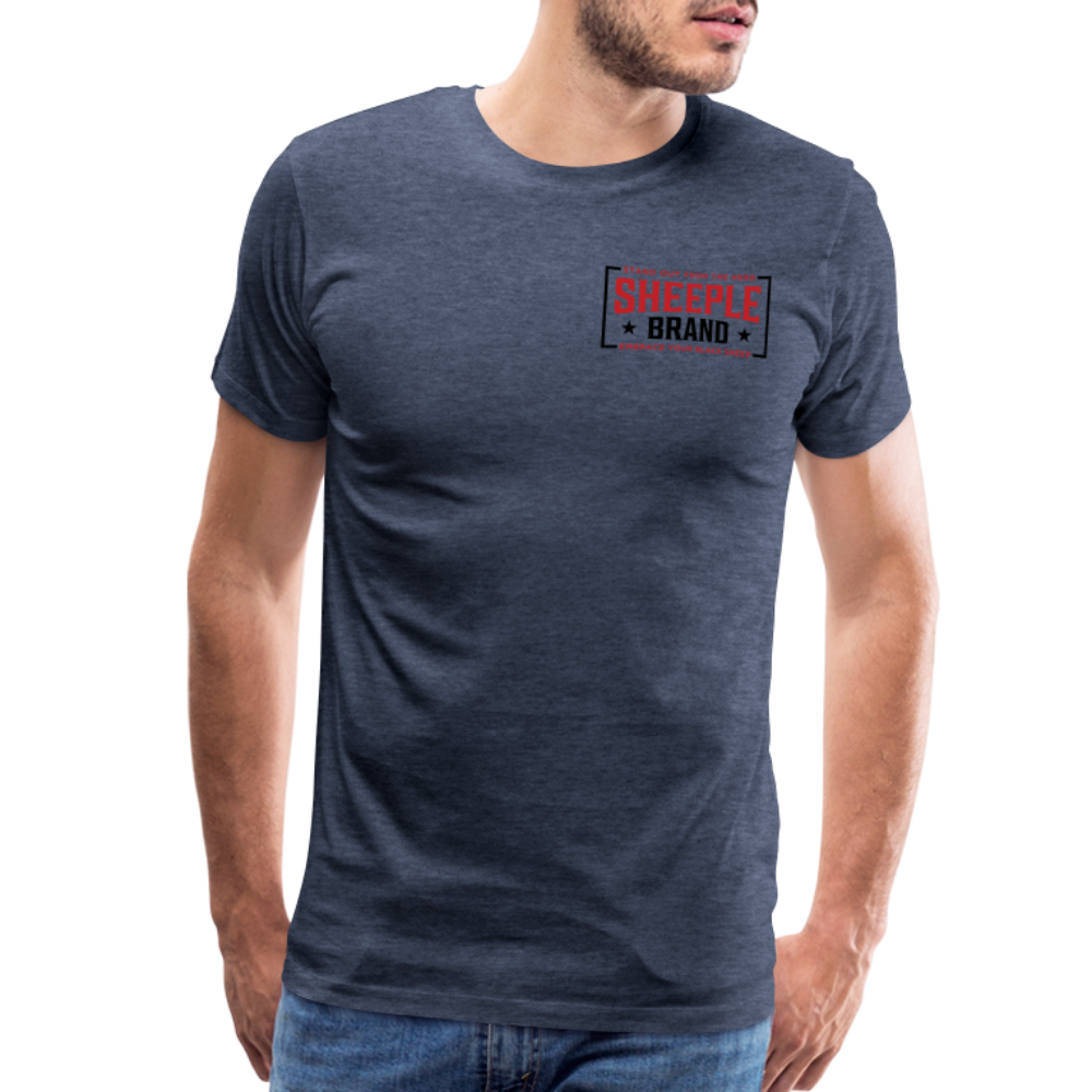 Men's Cotton Sheeple Brand T-Shirt - heather blue