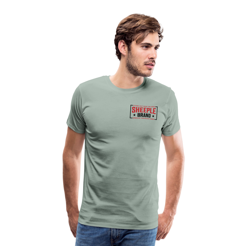 Men's Cotton Sheeple Brand T-Shirt - steel green