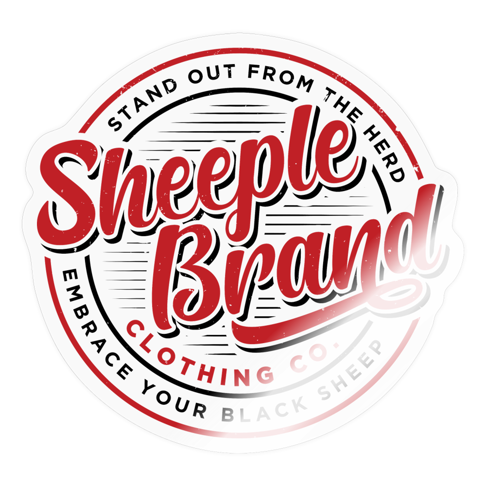 Sheeple Brand Sticker - transparent glossy