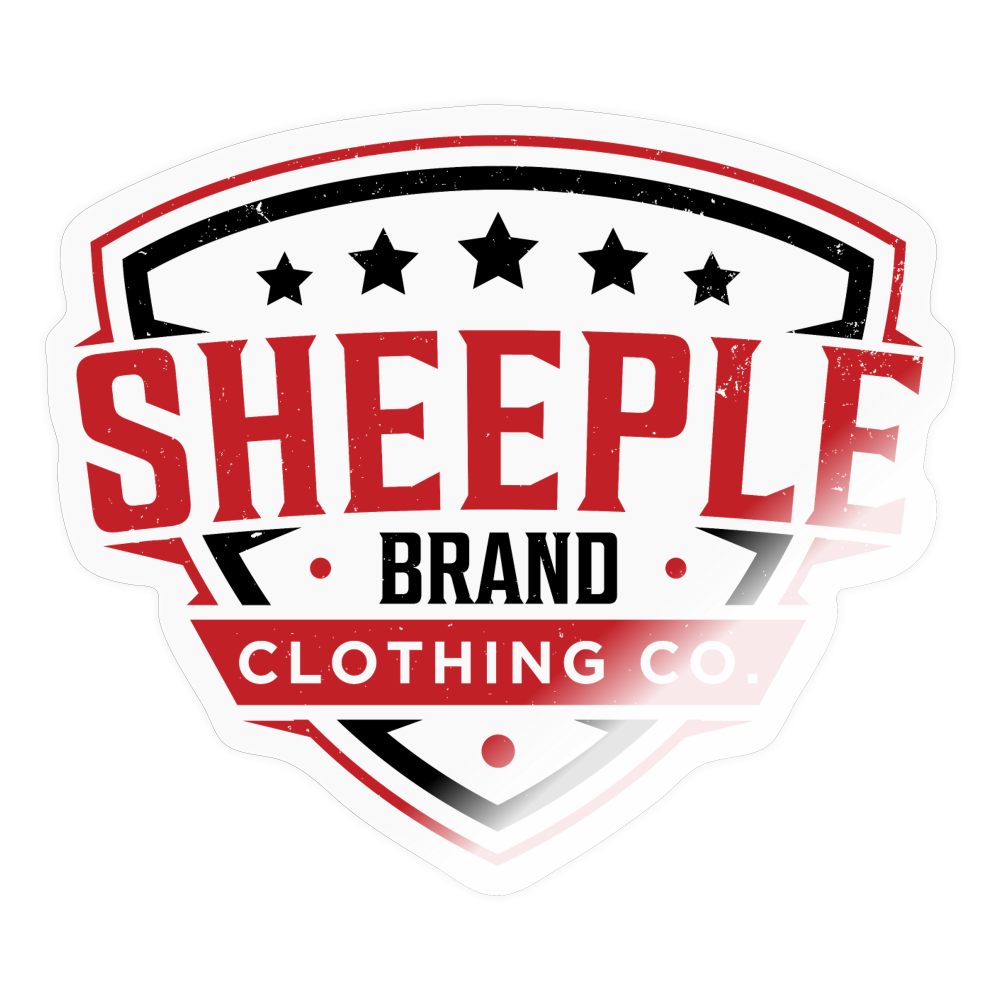 Sheeple Shield Sticker - transparent glossy