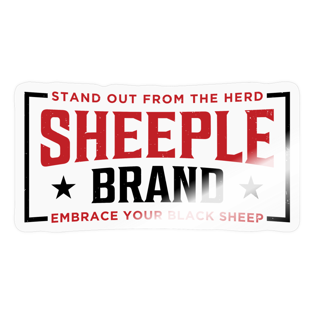 Sheeple Brand v2 Sticker - transparent glossy