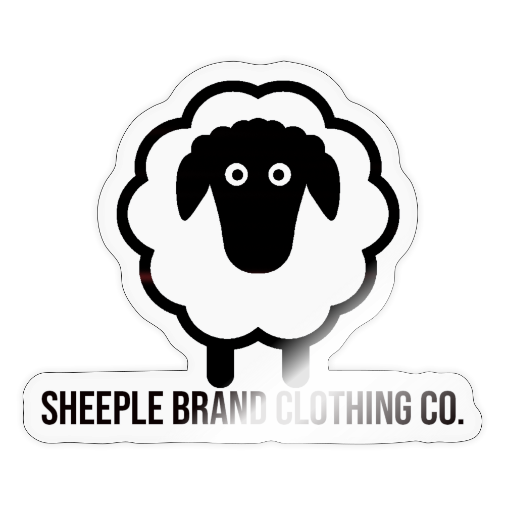 Sheeple Brand Sticker - transparent glossy